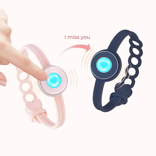 Luv™ Candy Smart Touch Bracelets – Connected Hearts for Couples