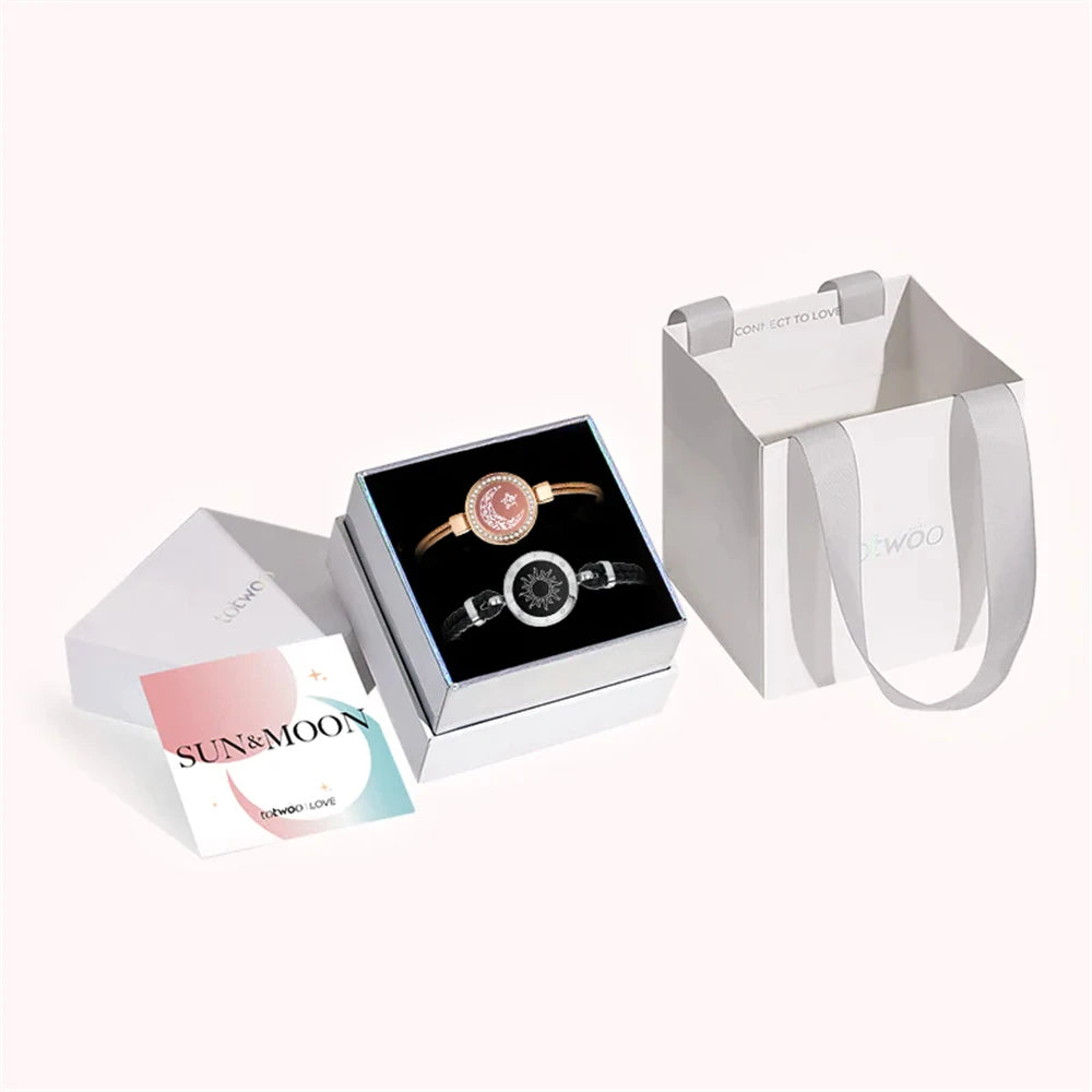 Luv™ Totwoo Smart Long-Distance Bracelets for Couples – Vibration & Light Up Relationship Gifts by Luv
