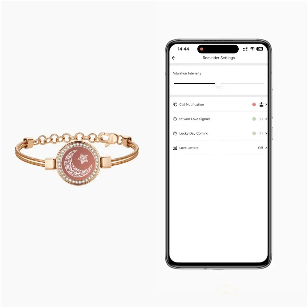 Luv™ Totwoo Smart Long-Distance Bracelets for Couples – Vibration & Light Up Relationship Gifts by Luv