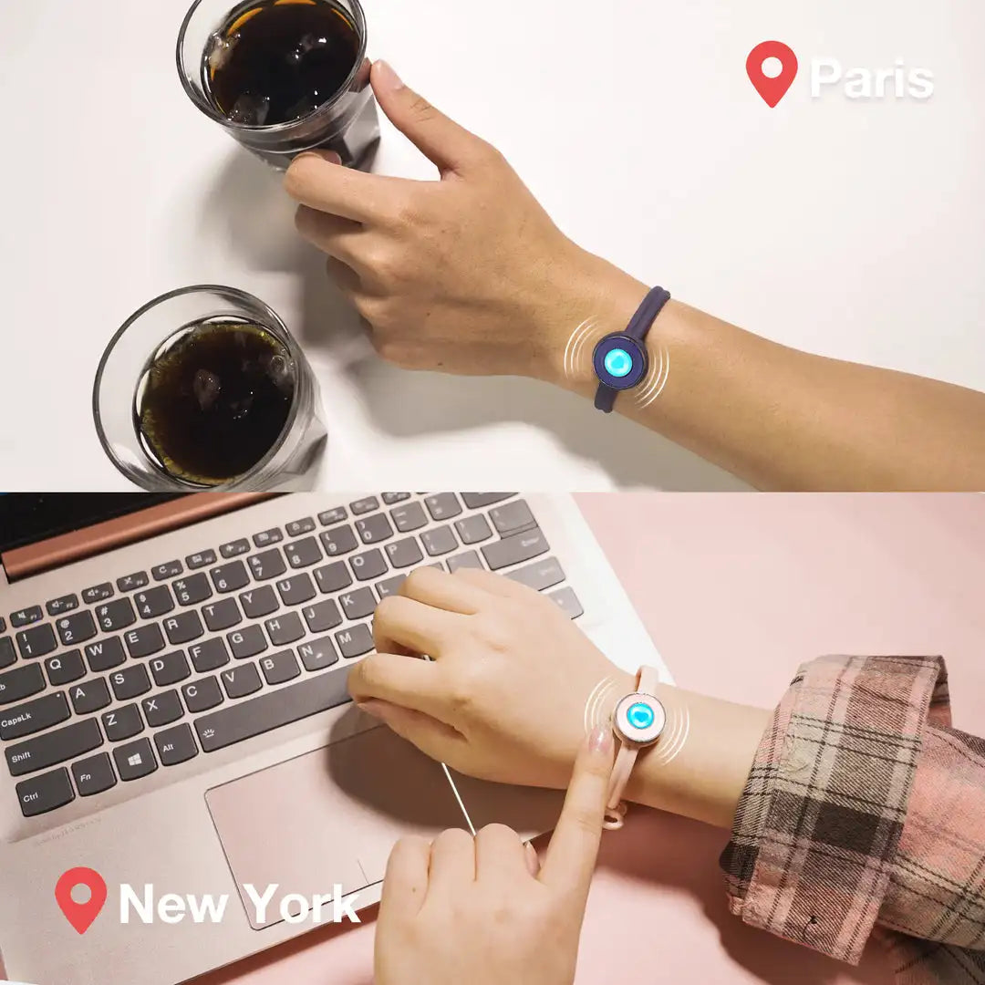 Luv™ Candy Smart Touch Bracelets – Connected Hearts for Couples