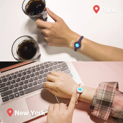 Luv™ Candy Smart Touch Bracelets – Connected Hearts for Couples