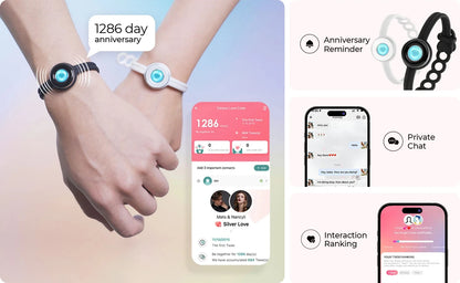 Luv™ Candy Smart Touch Bracelets – Connected Hearts for Couples
